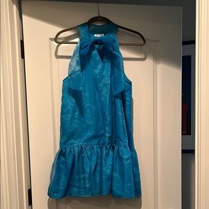 Blue  Dress with Bow Detail